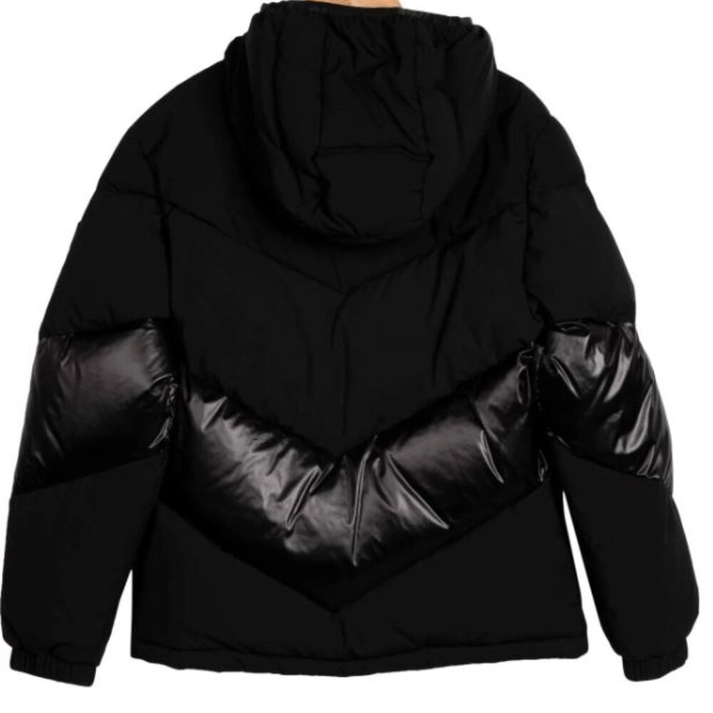 Moose Knuckles Kid's Chipman Hooded Down Puffer Jacket Black Size M - Picture 2 of 2